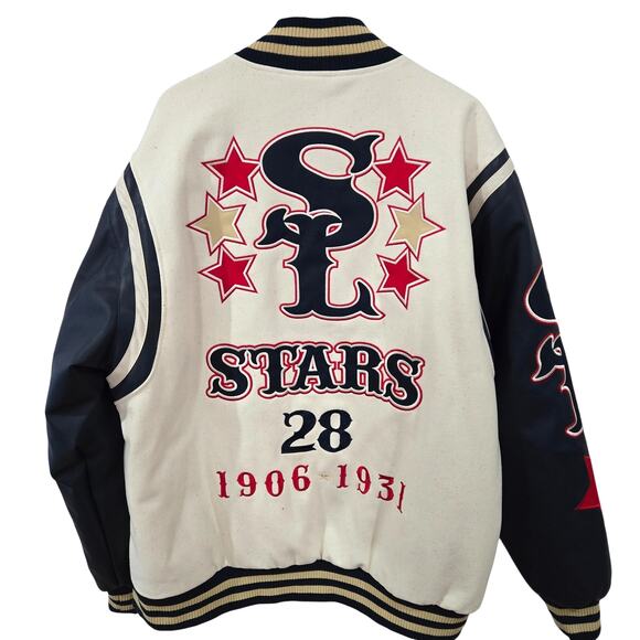 HeadGear Classics. Sz 3XL St. Louis Stars Distressed Wool Varsity Jacket - Picture 10 of 14